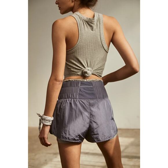 Free People Movement The Way Home Shorts Women L Purple Athletic High Rise - Picture 10 of 10